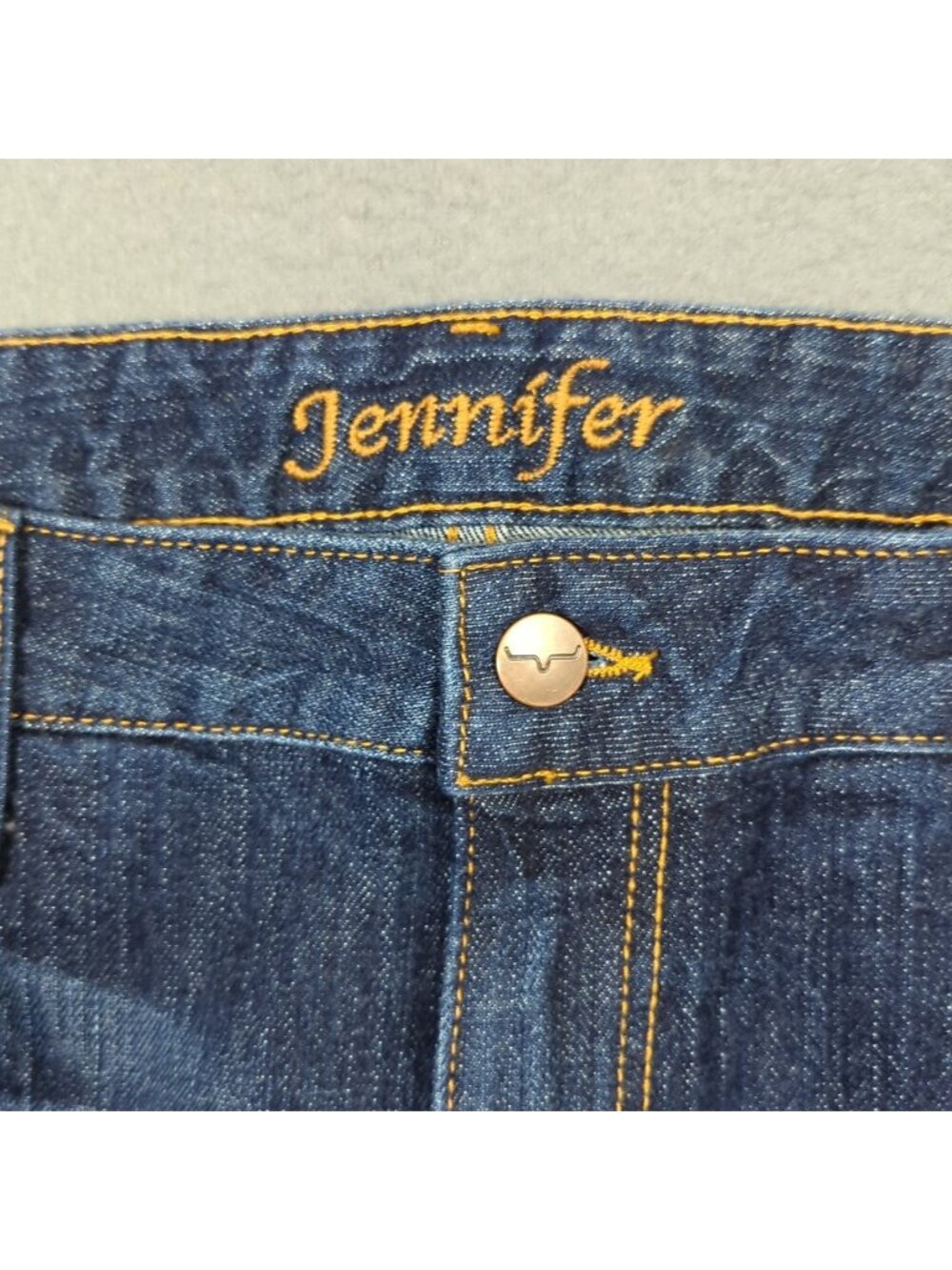 Kimes Ranch Jeans Women's 16x30 Blue Jennifer High Rise Wide Flare Leg Western